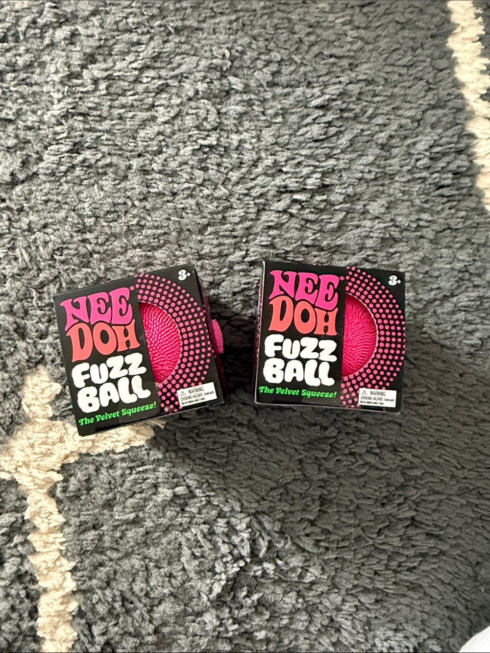 Needoh Hot Pink Fuzz Ball - 2 pack